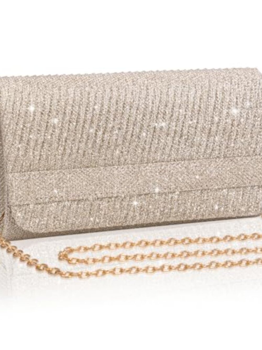 Elegant Evening Clutch Purse with Chain Strap
